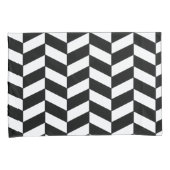 Schwarzherringbone Kissenbezug (Vorderseite-Rechts)