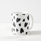 Schwarzherzmuster Kaffeetasse (VorderseiteRechts)