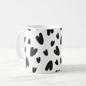 Schwarzherzmuster Kaffeetasse (Vorderseite Links)