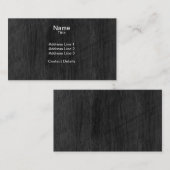 Schwarzholz-Veneer-Holzkorn Visitenkarte (Vorne/Hinten)