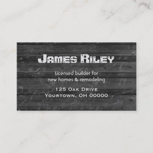 Schwarzholzkorn für Auftragnehmer Visitenkarte (Vorderseite)