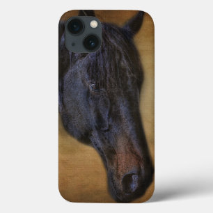 Schwarzhornportrait auf rustikalem Pergament-Effek Case-Mate iPhone Hülle