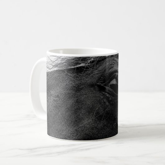 SCHWARZHORSE KAFFEETASSE (Vorderseite Links)