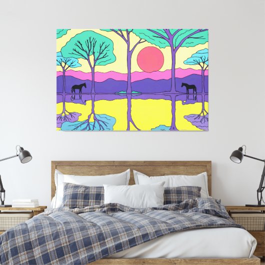 SCHWARZHORSE LEINWANDDRUCK (Insitu (Schlafzimmer))