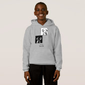 SCHWARZHUNDE UND WEISSE HUNDE MIT TEXT GERAHMT HOODIE (Vorne ganz)