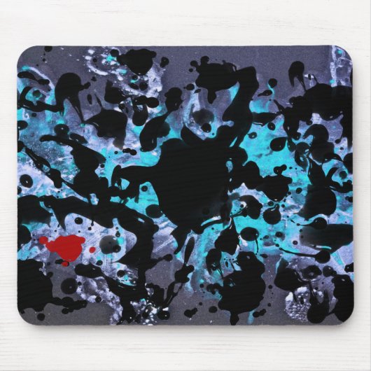 SCHWARZINK | Blauer Spritzer Mousepad (Vorne)