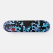 SCHWARZINK | Blauer Spritzer Skateboard (Horizontal)