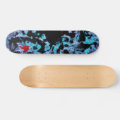 SCHWARZINK | Blauer Spritzer Skateboard (Horizontal)