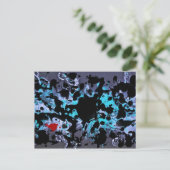 SCHWARZINK | Gelber Spritzer Postkarte (Stehend Vorderseite)