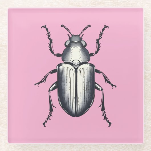 Schwarzkäfer Glasuntersetzer (Vorderseite)