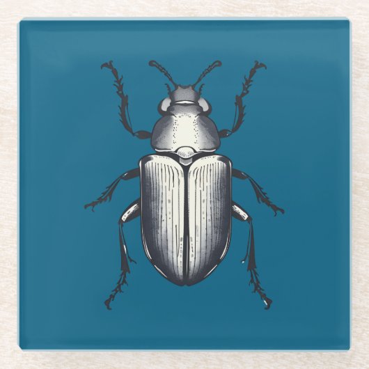 Schwarzkäfer Glasuntersetzer (Vorderseite)