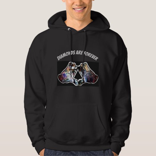 Schwarzkapuzenpullover Hoodie (Vorderseite)