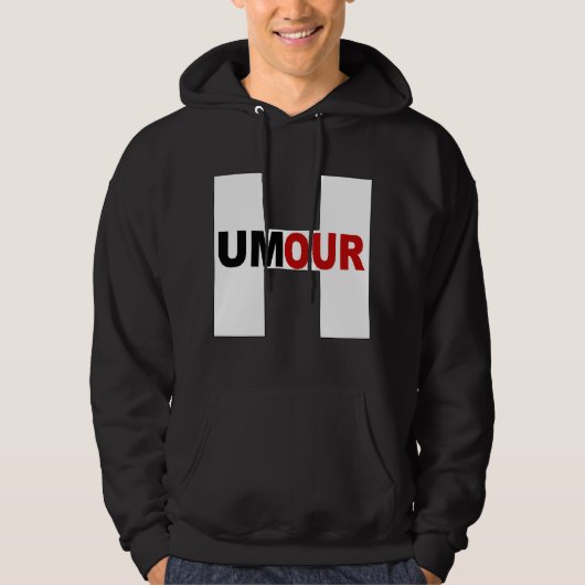 Schwarzkapuzenpullover Mann DESIGN HUMOR Hoodie (Vorderseite)