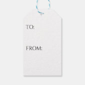 Schwarzkariertes Papier Geschenkanhänger (Rückseite)