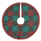 Schwarzkarpfenkronenband für die Holiday Monogram Leinenimitat Weihnachtsbaumdecke (Vorderseite)