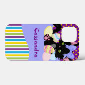 Schwarzkätzchen Ostereier - Punkte und Streifen Case-Mate iPhone Hülle (Rückseite (Horizontal))