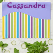 Schwarzkätzchen Ostereier - Punkte und Streifen Geschirrtuch (Gefaltet)