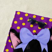 Schwarzkätzchen Ostereier - Punkte und Streifen Strandtuch (Beispiel)