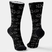 Schwarzkätzchen Socken (Gewinkelt)