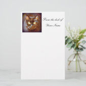 Schwarzkatze Briefpapier (Stehend Vorderseite)