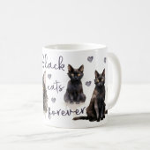 Schwarzkatze für immer kaffeetasse (VorderseiteRechts)