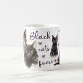 Schwarzkatze für immer kaffeetasse (Mittel)