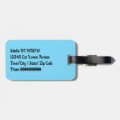 Schwarzkatze Gepäckanhänger (Rückseite horizontal)