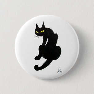 SCHWARZKATZE-HALLOWEEN-PARTY BUTTON