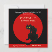 SCHWARZKATZE-HALLOWEEN-PARTY EINLADUNG (Rückseite)