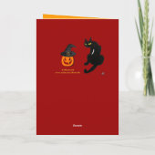 SCHWARZKATZE-HALLOWEEN-PARTY KARTE (Rückseite)