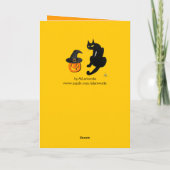 SCHWARZKATZE-HALLOWEEN-PARTY KARTE (Rückseite)