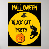 SCHWARZKATZE-HALLOWEEN-PARTY POSTER (Vorne)
