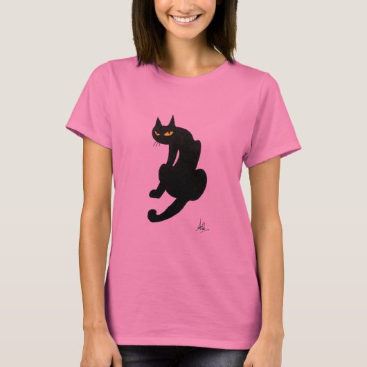 SCHWARZKATZE-HALLOWEEN-PARTY T-Shirt (Vorderseite)