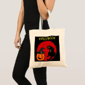 SCHWARZKATZE-HALLOWEEN-PARTY TRAGETASCHE (Vorderseite (Produkt))