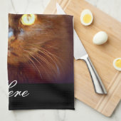 Schwarzkatze Küchentuch (Viertel Falte)