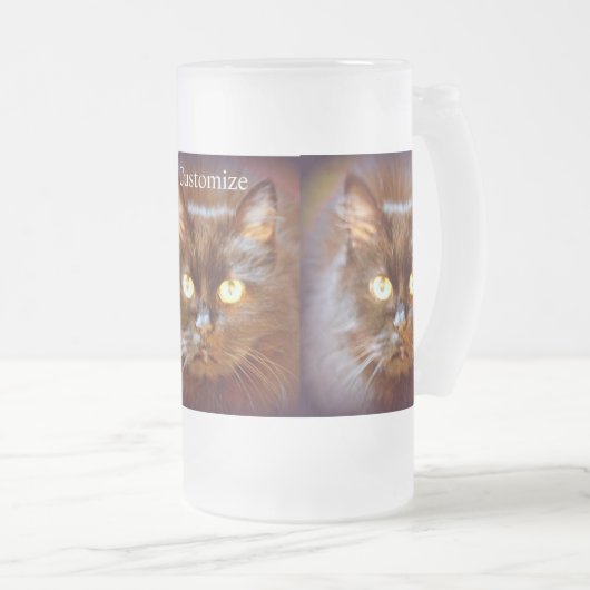 Schwarzkatze Mattglas Bierglas (VorderseiteRechts)