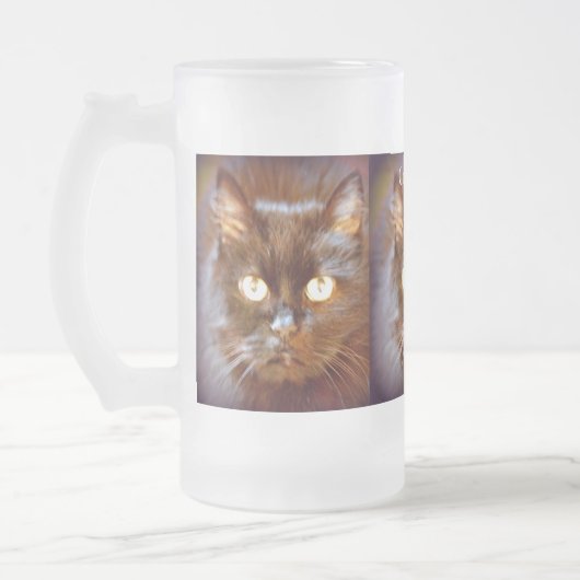 Schwarzkatze Mattglas Bierglas (Links)