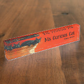 Schwarzkatze Namensplakette (Seite)