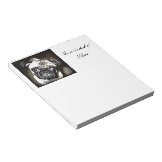 Schwarzkatze Notizblock (angewinkelt)