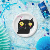 Schwarzkatze Pappteller (Party)