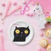 Schwarzkatze Pappteller (Party)