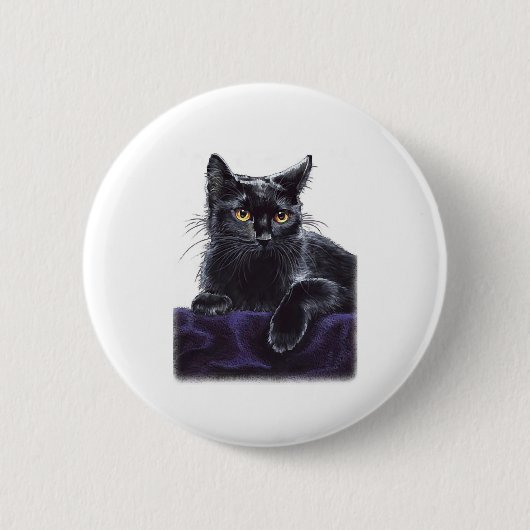 Schwarzkatze SHIRT Button (Vorderseite)