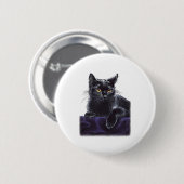 Schwarzkatze SHIRT Button (Vorne & Hinten)