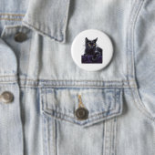 Schwarzkatze SHIRT Button (Beispiel)