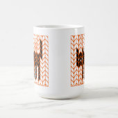 SCHWARZKATZE STRICK Große weiße Tasse (Mittel)
