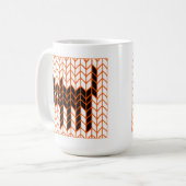 SCHWARZKATZE STRICK Große weiße Tasse (Vorderseite Links)