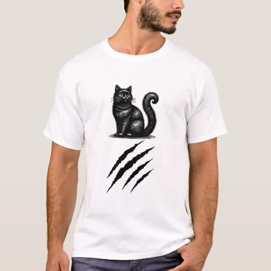 Schwarzkatze T-Shirt (Vorderseite)