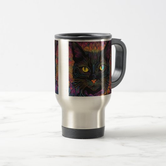 Schwarzkatze - Tasse (VorderseiteRechts)