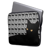 Schwarzkatzen Laptopschutzhülle (Vorderseite Links)