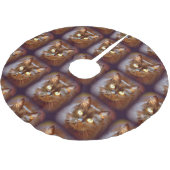 Schwarzkatzen Polyester Weihnachtsbaumdecke (Schrägansicht)